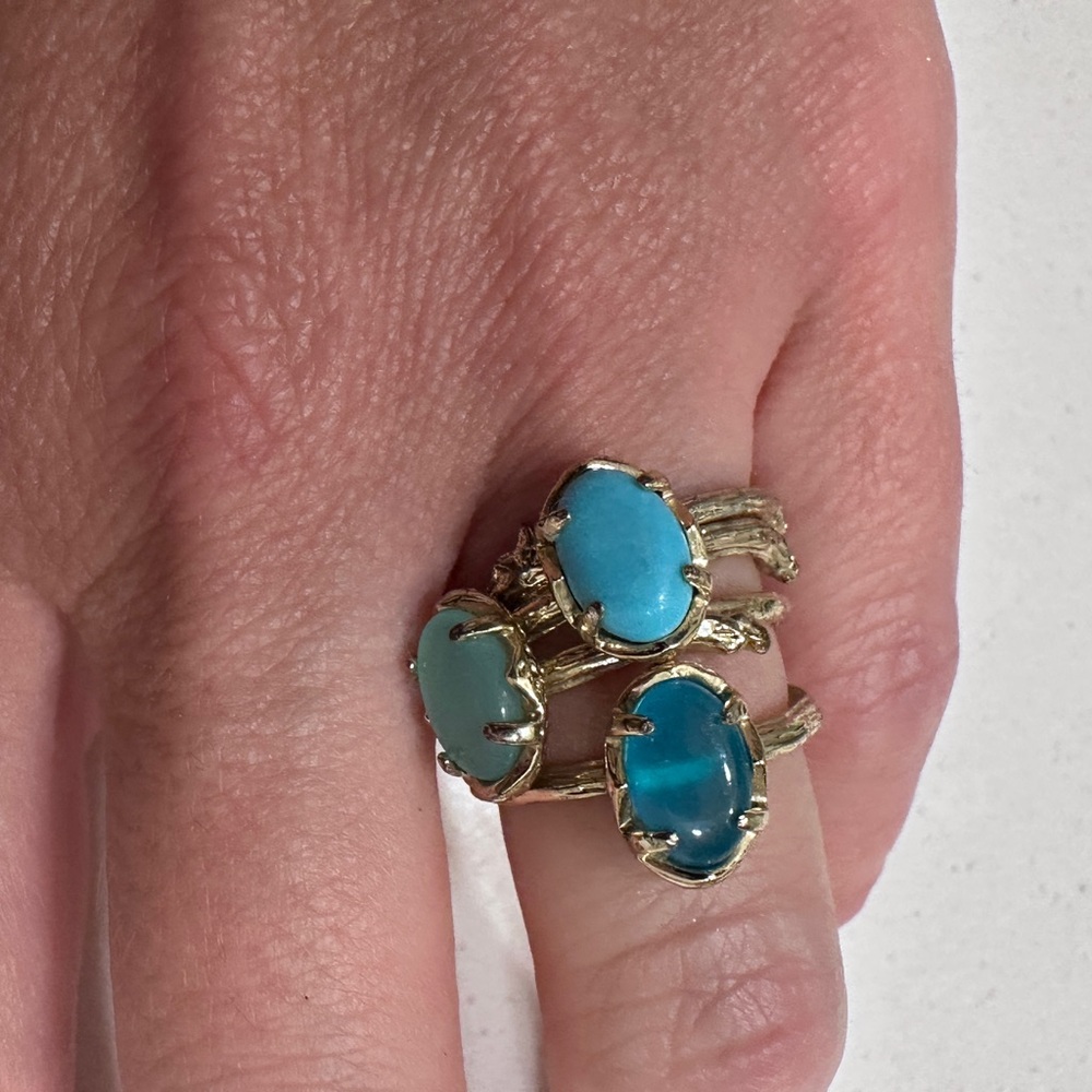 Kendra Scott Gold and Blue Rings